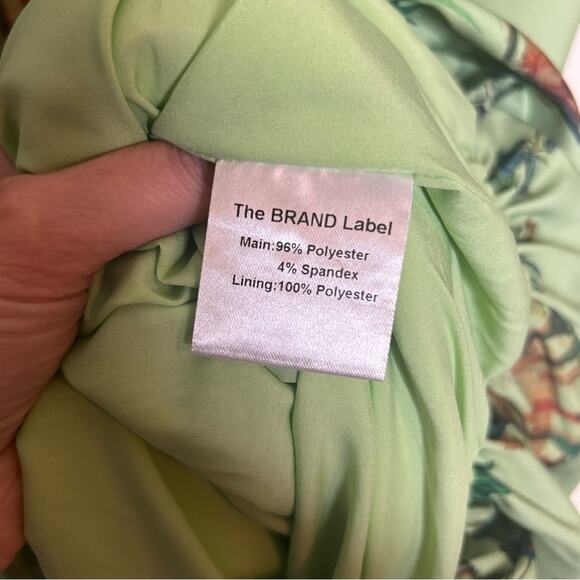 The Brand Label Green Bubble Dress Seahorse Seashells Tropical Short Sleeve XL - Picture 7 of 7